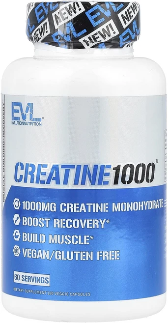 EVLution Nutrition Creatine1000® 1000mg 베지 캡슐 120정(캡슐 1정당 500mg), EVLutionNutritionCreatine10001, 1개, 120정 - 쿠팡