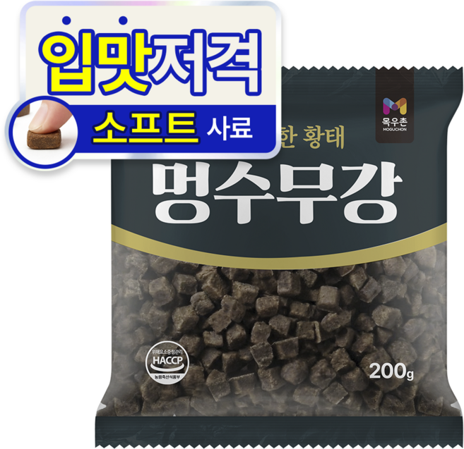 목우촌 펫 멍수무강 기능성 소프트 사료 전연령, 1개, 200g, 황태