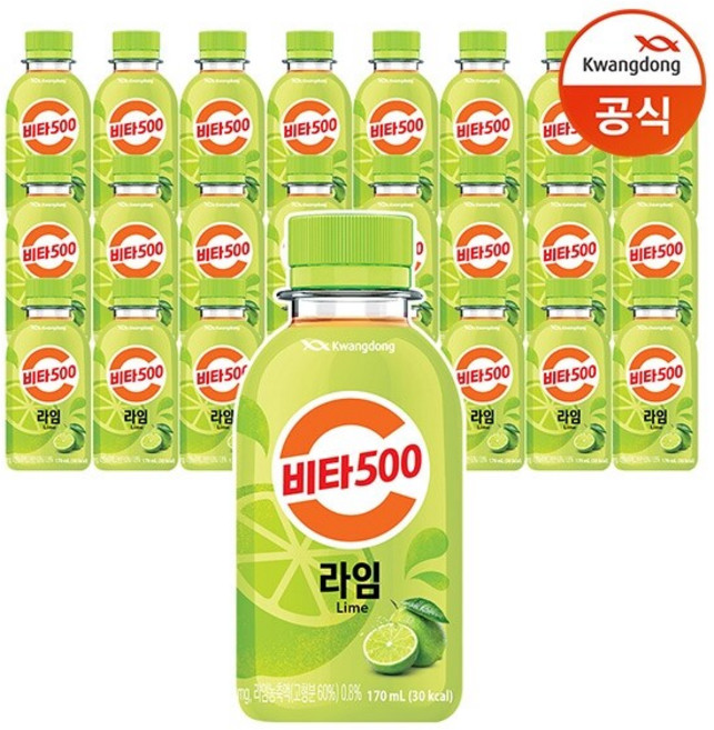 [광동직송] 비타500 라임 170ml x24개, 24개