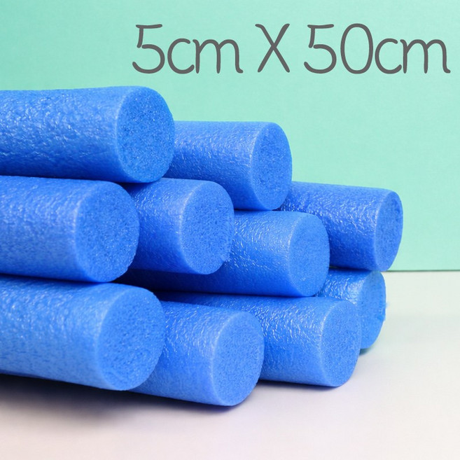 뮤즈 백업 스티로폼막대 5cmx50cm 10컬러 / 빽업 가래떡스펀지 스펀지막대, 1세트, 파랑10개