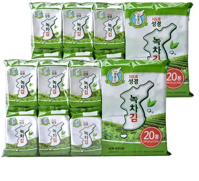 지도표성경 녹차식탁김, 5g, 40개