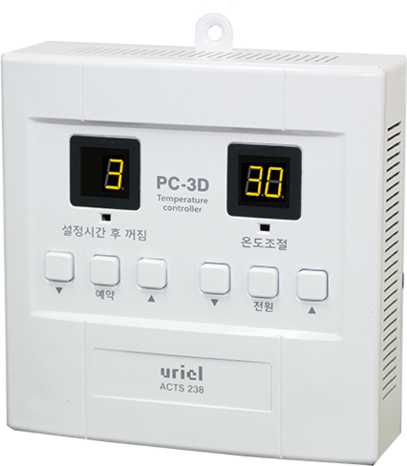 우리엘전자 PC-3D 디지털 1난방 판넬10장조절기 전기판넬 온돌판넬 디지털, 9. 무소음 디지털 1난방 PC-3D, 1개
