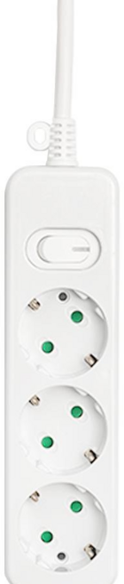 블루밍 국산 메인스위치 멀티탭 3구 콘센트 안전 접지 스위치 통합절전, 화이트, 1개, 5m