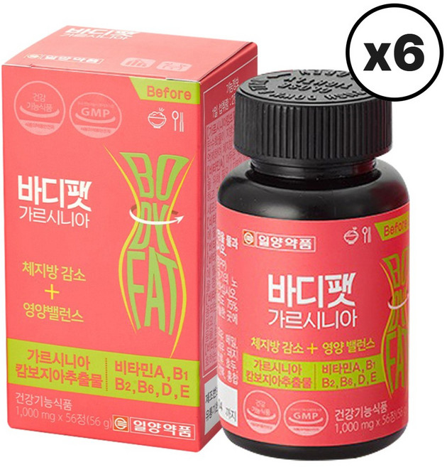 일양약품 일양 바디팻 가르시니아, 56정, 6개