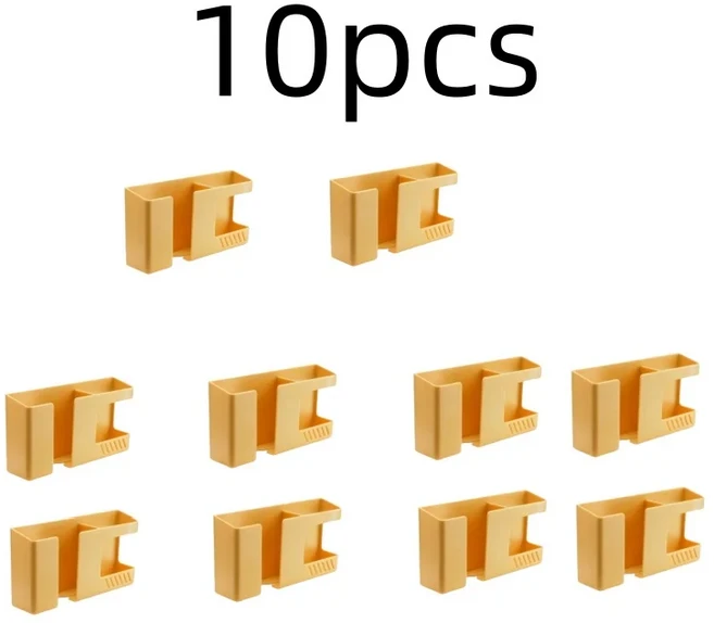 벽걸이형 휴대폰 리모컨 보관함 다기능 무펀치 벽 이물질 2 in 1, 19 Yellow-10pcs