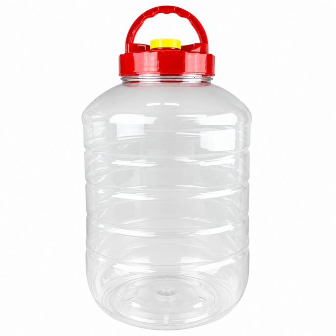 홀스파워 PET 페트 과실주통 담금주 원형 투명 + 네임택1장, 20L, 1개