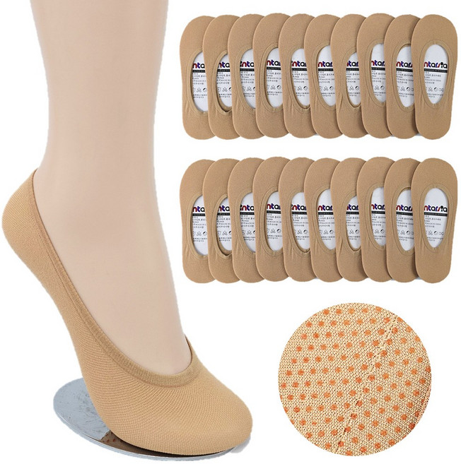 여성용 인따르시아 미끄럼방지 스타킹덧신 20켤레