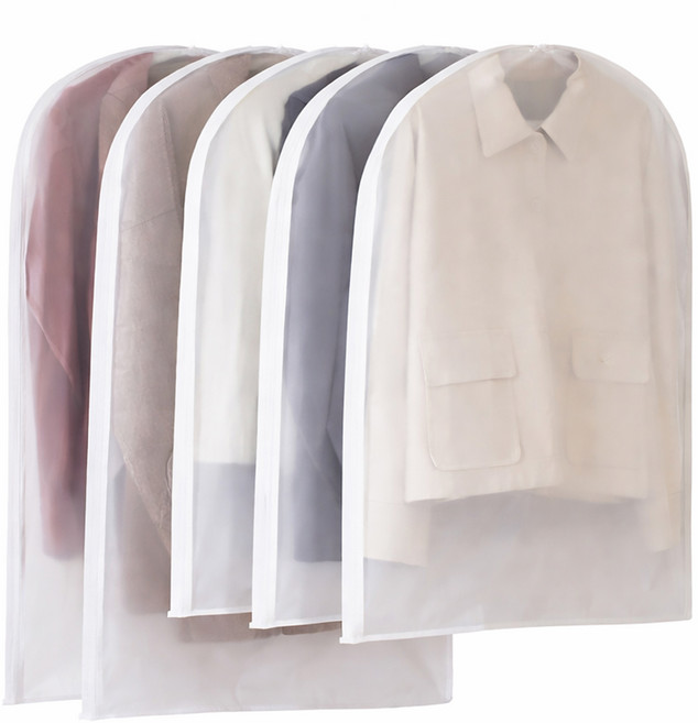 아띠꼴로 편리한 지퍼 먼지차단 옷커버 부직포 비닐 옷걸이 행거커버 3매, 2세트