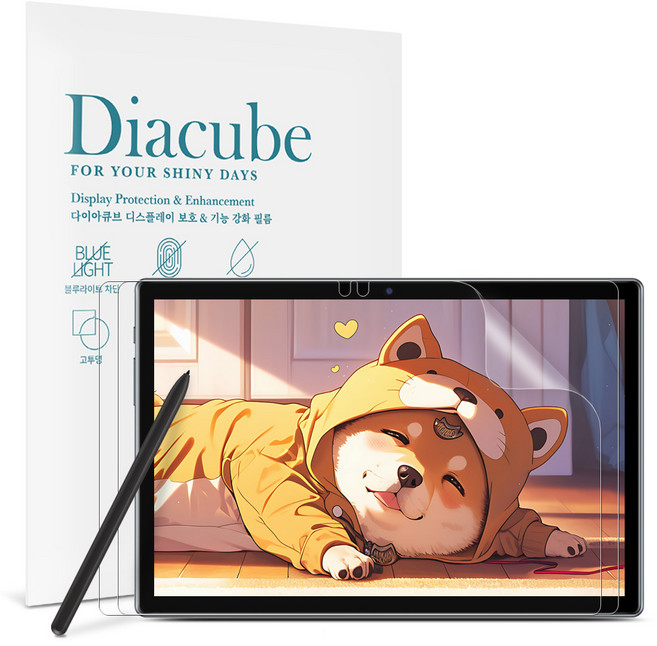 다이아큐브 태클라스트 P20HD 2세대 저반사 사각사각 종이질감 항균 블루라이트차단 액정보호필름 간편부착, 저반사 종이질감 항균 블루라이트차단, 2개