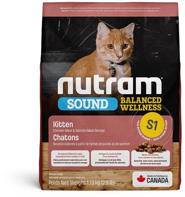 Nutram 紐頓貓飼料 5.4kg 大包, 1包, 雞肉+鮭魚