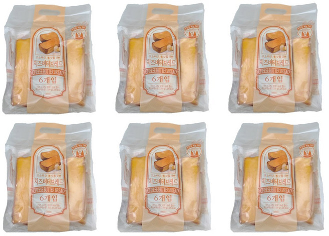 치즈 버터 브레드 300g x 2개 치즈바게트 허니브레드, 6개