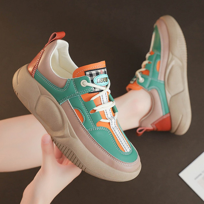 로로비 4cm 통굽 여성 키높이 스니커즈 운동화