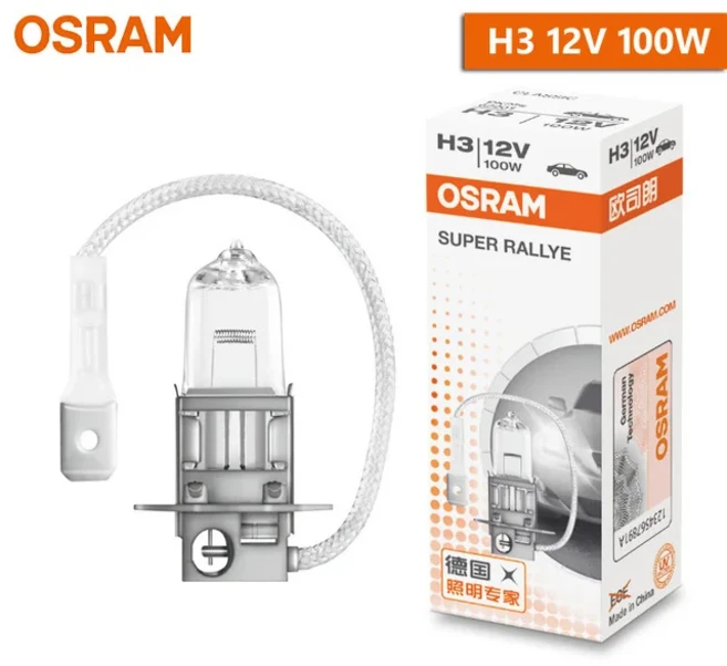 호환 오스람 클래식 H1 H4 H3 H7 슈퍼 랠리 12V 100W 80W 차량 할로겐 전조등 고전력 더 밝은 3200K 정통, 04 H3 12V 100W, 01 CHINA