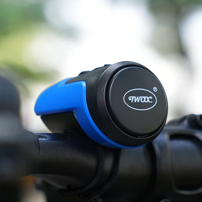 TWOOC 자전거 킥보드 방수 전자벨 경적 클락숀 혼 벨, 1개, BLUE