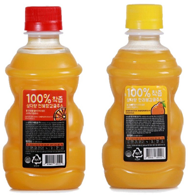 빙그레 삼다향 착즙주스 320ml 2종 혼합8개 (천혜향4+한라봉4)