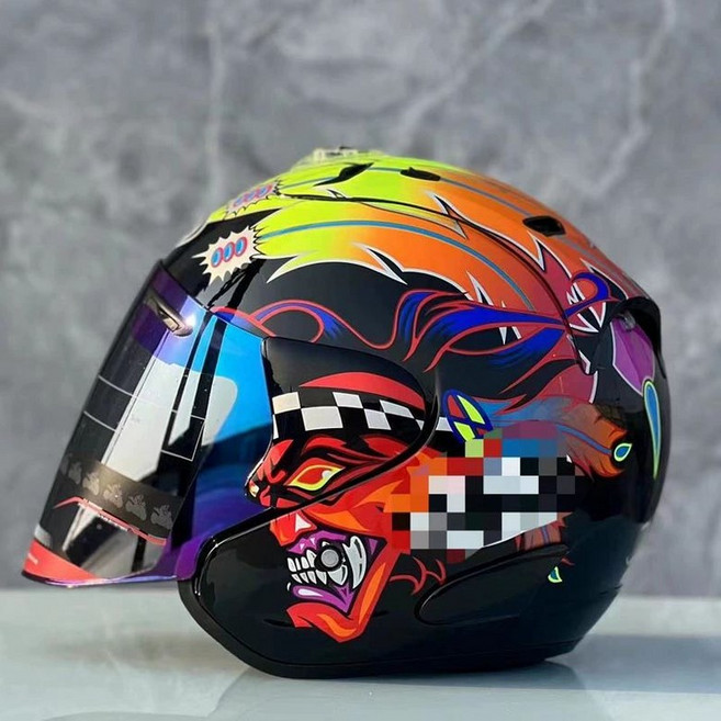 스쿠터 그래픽 메이플 아라이 클래식 헬멧 오리엔탈 반모, 로우스