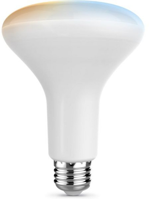 Feit 전기 BR30 스마트 홍수 전구 2.4GHz WiFi 색상 변경 및 디밍 가능 허브 없음 Alexa 또는 Google 어시스턴트와 함께 작동 BR30/RGBW/, Tunable White, 1 Count (Pack of 1), 1개