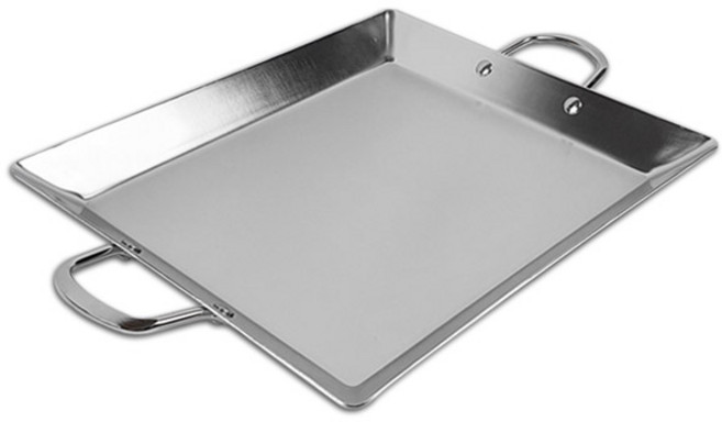 킹서진 3중 사각볶음팬 스텐 볶음팬 닭갈비 토스트 사각팬, 소, 1개