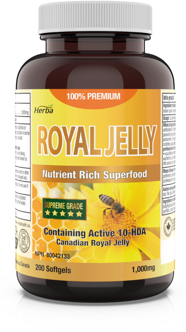 로얄젤리 2000mg 200정 프리미엄 생 로얄제리 캡슐 허바 캐나다산, 1개