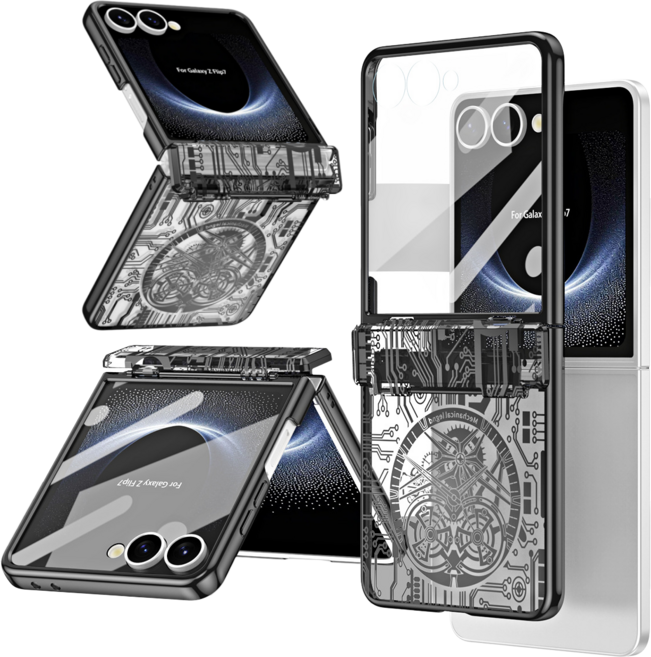 Elvo 갤럭시 제트플립7 Z플립 6 풀커버 마크네틱 투명 범퍼 케이스