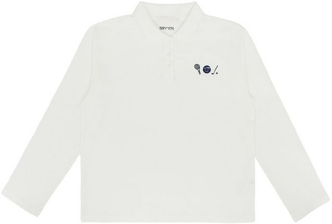 PIV’VEE Sports Club Tee Holder Long Sleeve PK Shirt (cloud white)