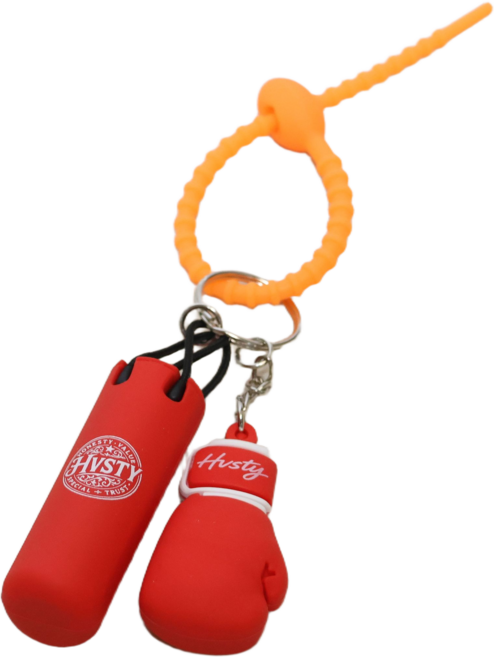 글러브 샌드백 키링 복싱 MMA 백참 차키 고리 가방 걸이, 레드, 1개