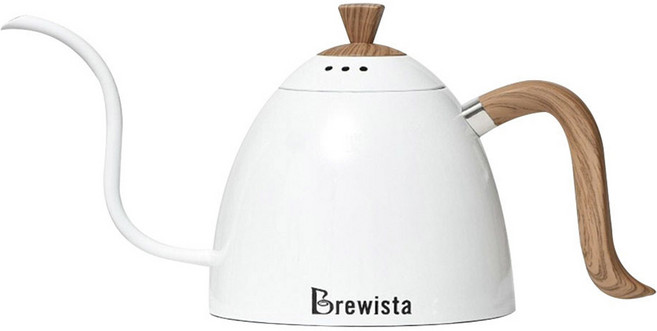 브뤼스타 스테인리스 스틸 커피 포트, 펄 화이트 주전자, 700ml