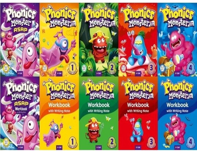 Phonics Monster ASAP 1 2 3 4 SB +WB 세트 선택구매, ASAP SB+WB