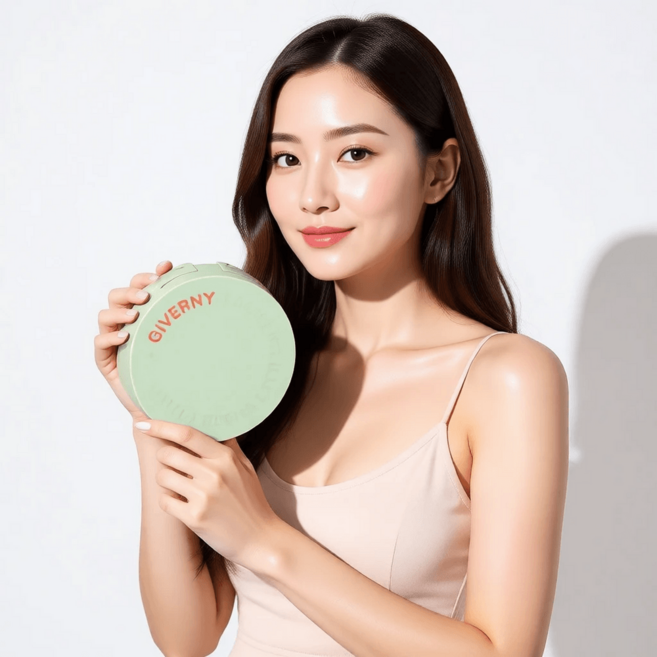 지베르니 밀착 커버 쿠션 12g 본품 초슬림 초밀착, 17C 포슬린, 1개