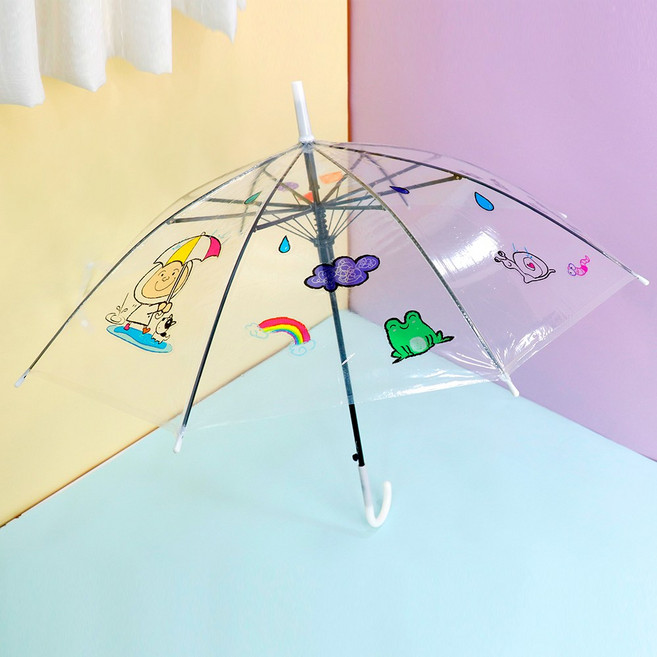 메이크문구 M170 스티커우산꾸미기 비오는날, 02 대