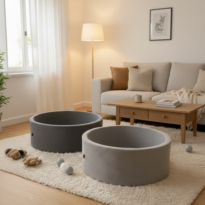 지아지조 아기유아 원형 볼풀장 (KC인증) 볼풀, 다크그레이, 1개