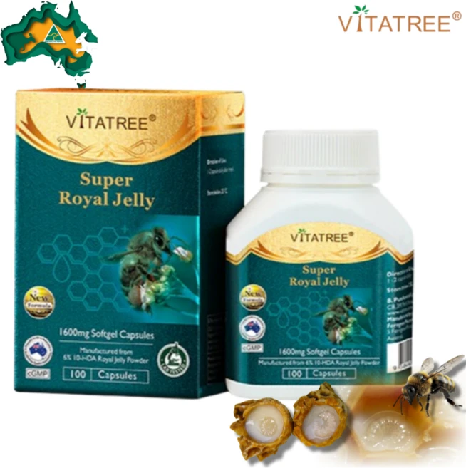 비타트리 100% 호주 로얄제리 1600mg 소프트젤캡슐 100정 동결건조 500mg 로얄젤리 로열젤리 로열제리, 1개 - 쿠팡
