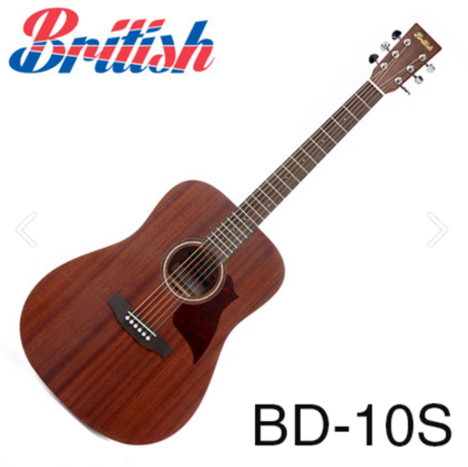브리티시 BD10S/ British BD-10S/ 브리티쉬 어쿠스틱 통기타/입문용/ 보면대포함 18종, 1개