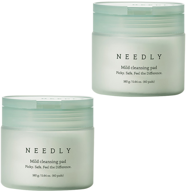 니들리 마일드 클렌징 패드 160g, 60매입, 2개