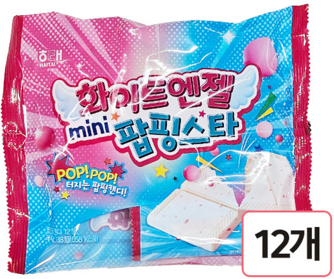 해태 화이트엔젤 미니 팝핑스타 138g, 12개