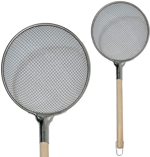 업소용 원목 튀김 뜰채 주방 건지기, 원목 5호, B망(넓은 망), 1개