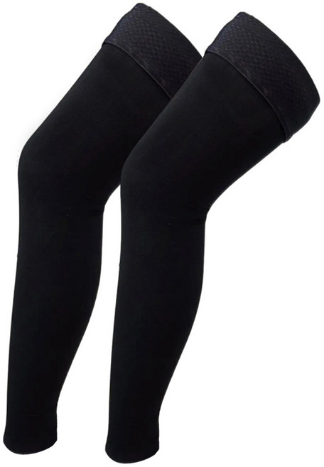 메디지아 의료용 허벅지 압박스타킹 압박밴드 다리 무발 블랙, 허벅지형, 1세트