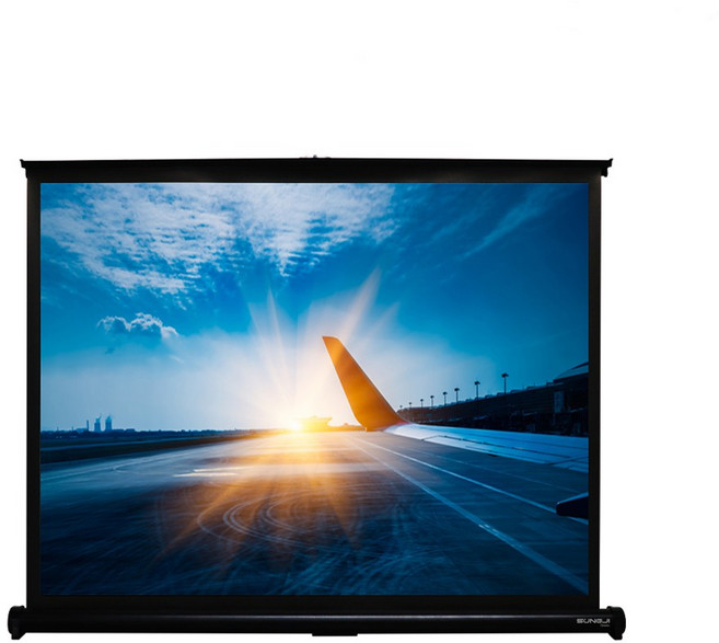 빔프로젝터 스크린 포터블 유압식 캠핑용 휴대용 가정용 롤러블 미니, [16:9] 50인치+가방, [16:9] 50인치+가방