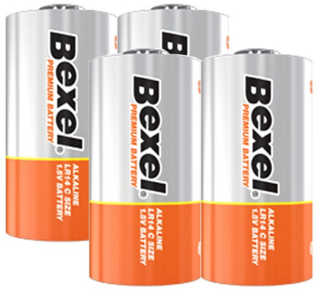 벡셀 알카라인 C형 건전지 (LR14 / C타입), 1개입, 4개