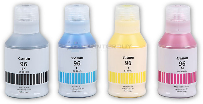 캐논 GI-96 정품번들잉크 1SET 4색 GX5090 6090 7090 7092, 캐논GX6090 4색잉크정품세트, 1세트, 캐논 GI-96 정품잉크4색