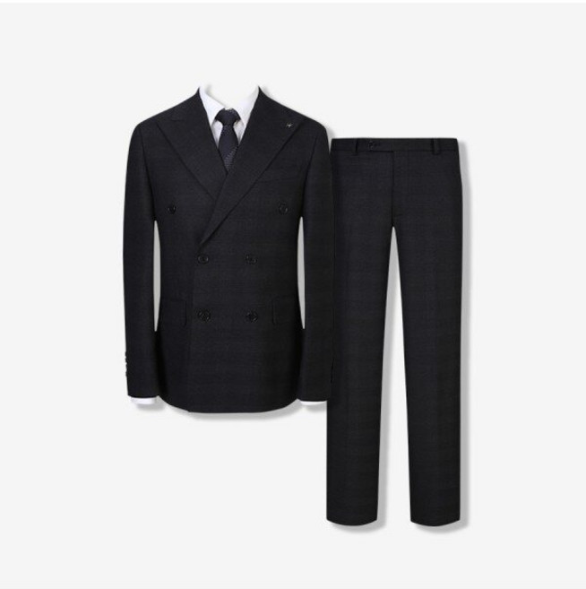 파렌하이트 글렌체크 더블 브레스티드 수트 세트 (FHJAH2371_FHPAH2271)