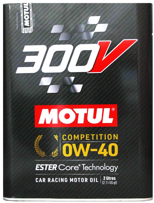 MOTUL 300V COMPETITION 酯類核心技術機油 0W-40 5W-30 5W-40 0W-20 汽柴油車用 2公升 黑鐵罐, 1桶
