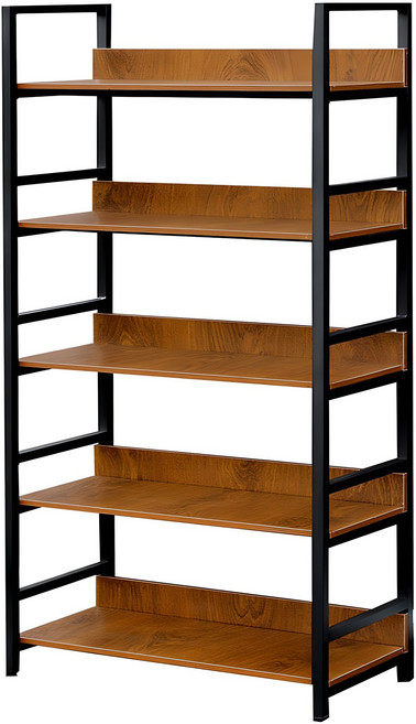 가구느낌 리버 책장, 월넛블랙, 5단