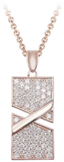 [혜성 주얼리] 자스미나 크로스 포인트 럭셔리 로즈골드 목걸이