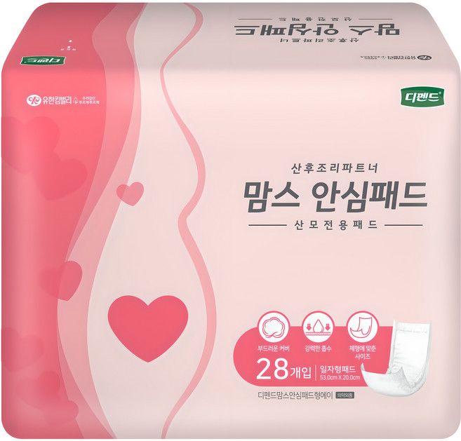 디펜드 여성용 맘스 안심 패드 산모전용 일자형 성인기저귀, FREE(onesize), 28개입, 1개