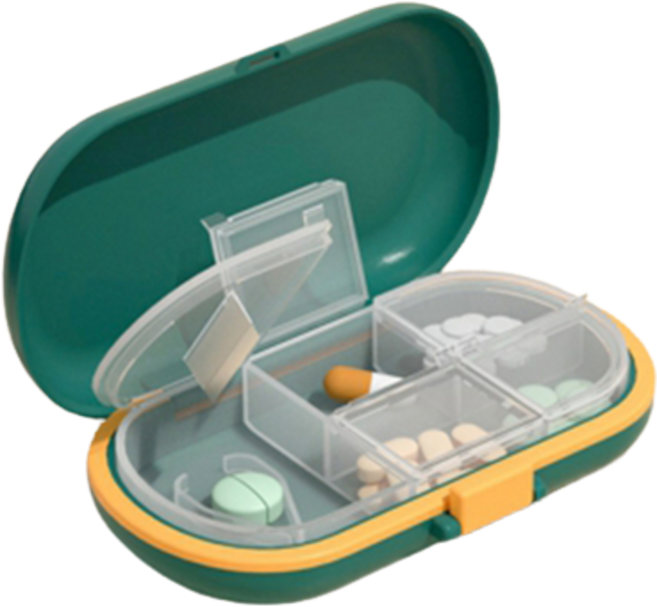 레디박스 커팅기능 휴대용 알약케이스 약통, 1개