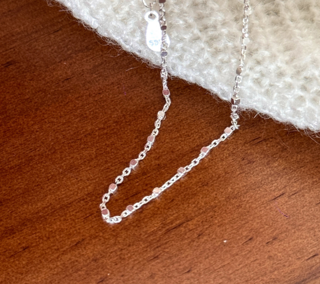 순은 925 반짝반짝 실버볼체인 팔찌 데일리 여성팔찌