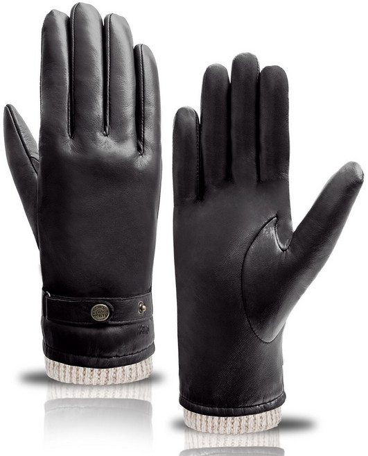 OMBRY 남자가죽장갑 남성 겨울 방한 스마트폰 터치 양가죽 방풍 방수 캐시미어 안감 보온 선물용 장갑 글러브5022