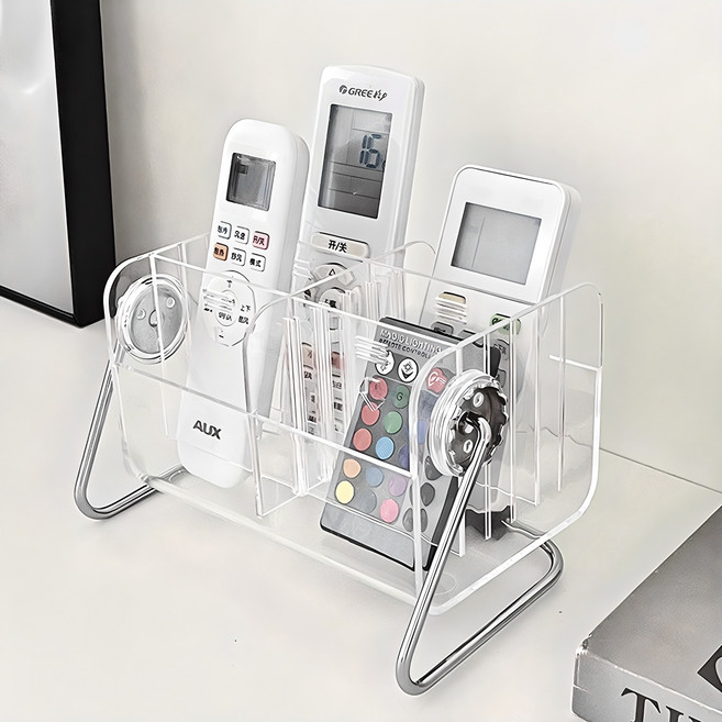 루시아이 스탠드 리모컨 정리함, 투명, 1개