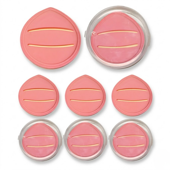 프렌지 쫀득쫀득 모찌 쿠션 퍼프, 8개, 핑크